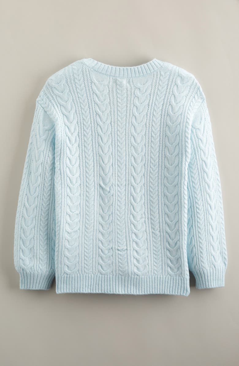 Nordstrom Kids' Oversize Cable Cardigan, Alternate, color, Blue Delicate