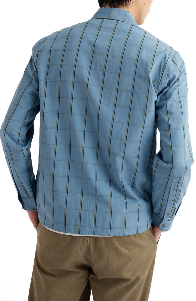Seasalt Cornwall Banyan Windowpane Check Organic Cotton Button-Up Shirt, Alternate, color, Scrimshaw Tide