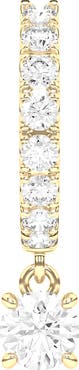 HauteCarat Lab Created Diamond Drop Huggie Hoop Earrings
