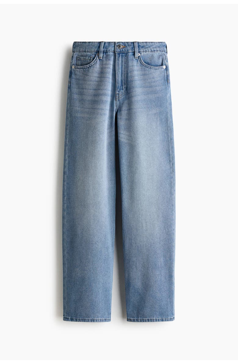 H&M Straight High Jeans, Alternate, color, Light Denim Blue