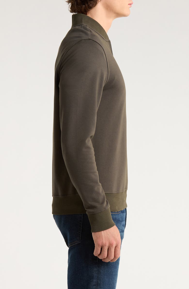 Robert Barakett Vance Half Zip Baseball Collar Pullover, Alternate, color, Green