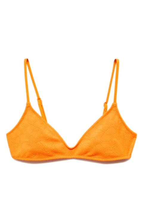 Floral Embroidered Bikini Top