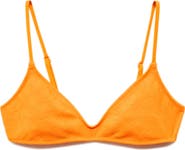 MANGO Floral Embroidered Bikini Top