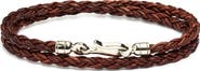 Caputo & Co. Men's Double Wrap Braided Leather Bracelet