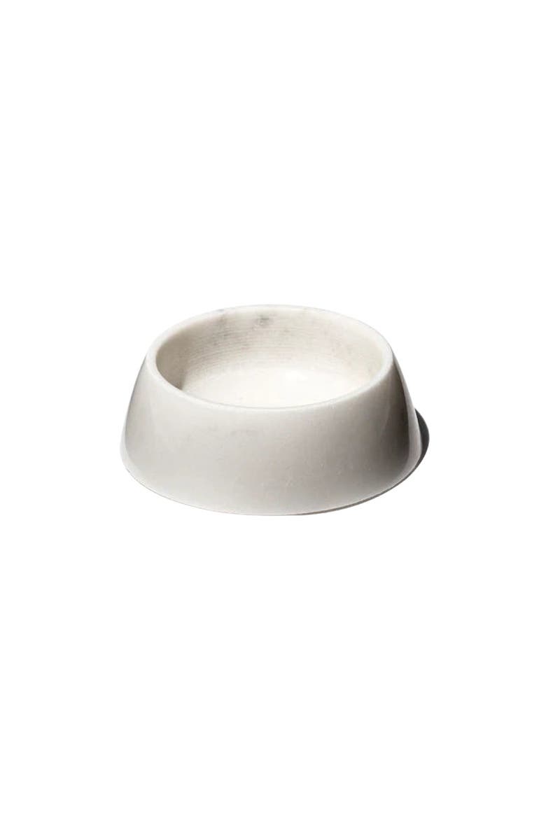 Marble Pet Bowl, Main, color, White