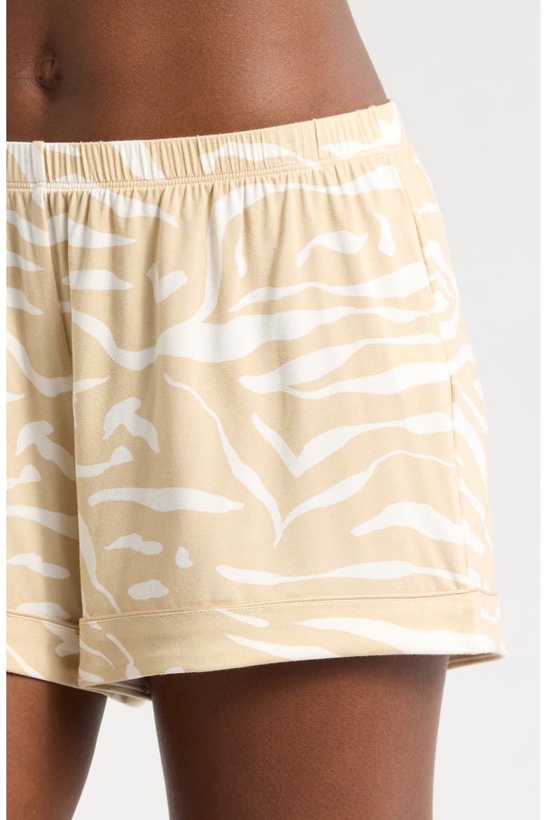 Moonlight Eco Short Pajamas, Alternate, color, TAN SHORE FLUID ZEBRA
