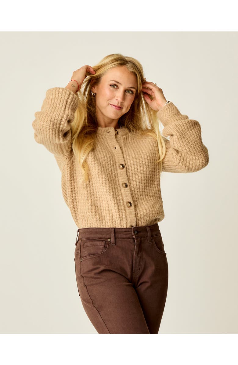 Carve Designs Daphne Wool Cardigan, Alternate, color, Camel