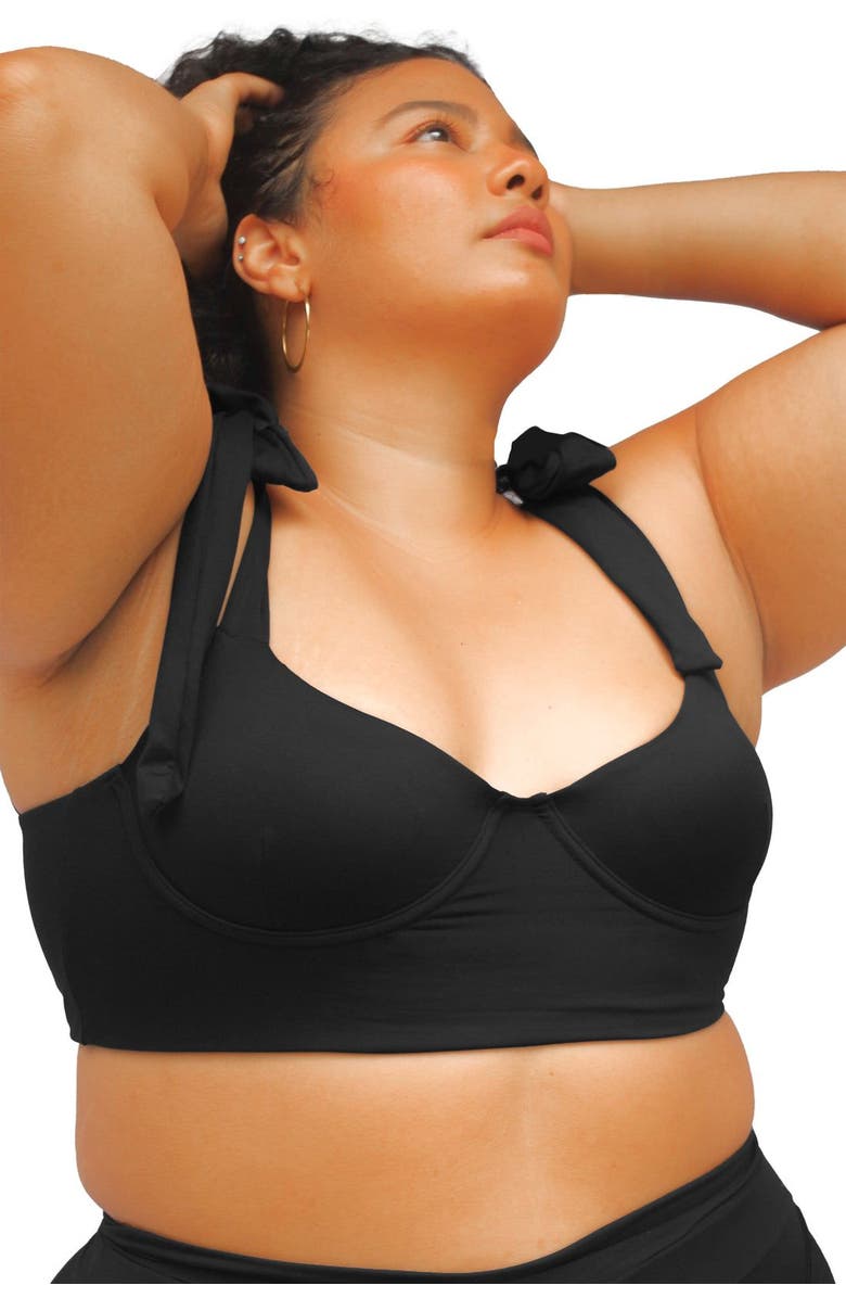 Mary Mercedes Emma Underwire Bikini Top, Alternate, color, Black