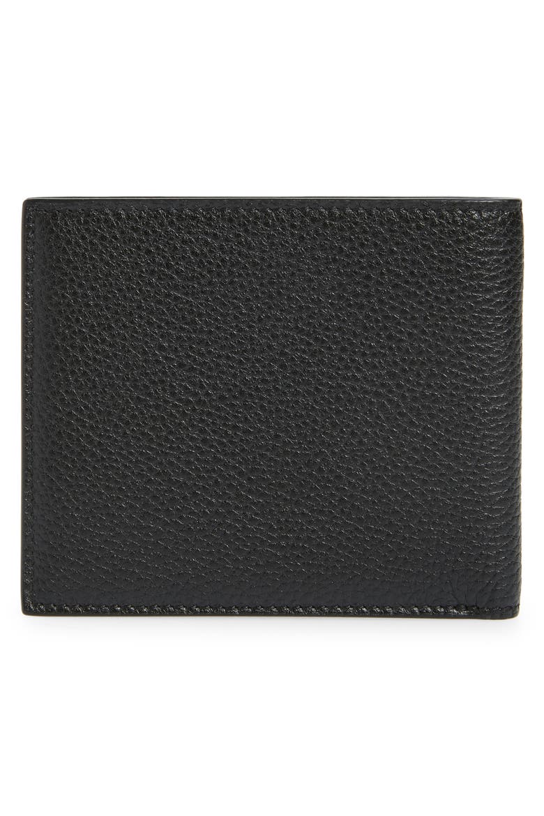 T-Line Soft Grain Leather Bifold Wallet, Alternate, color, BLACK