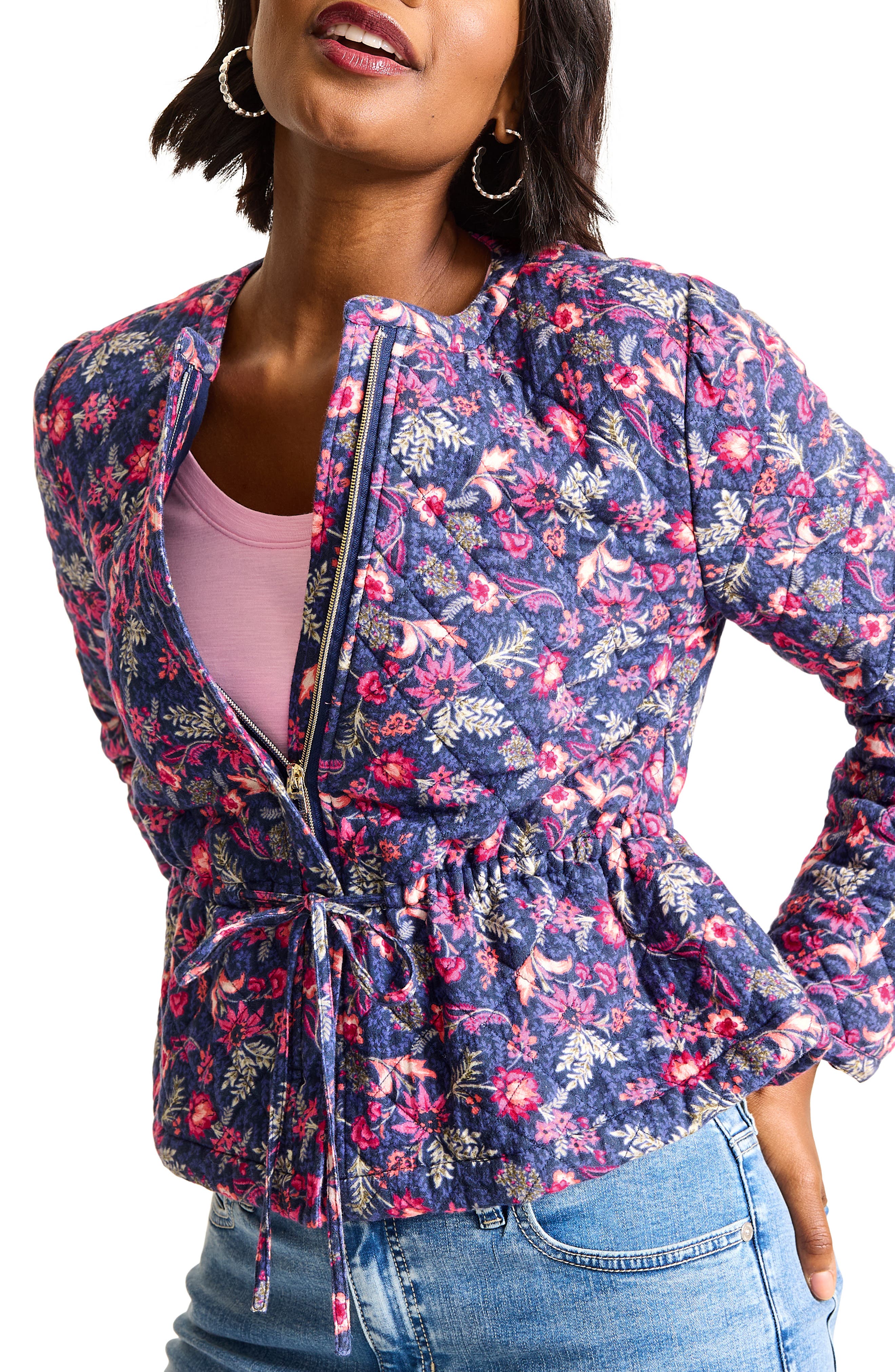 Tommy Bahama Sweeping Floral Quilted Jacket