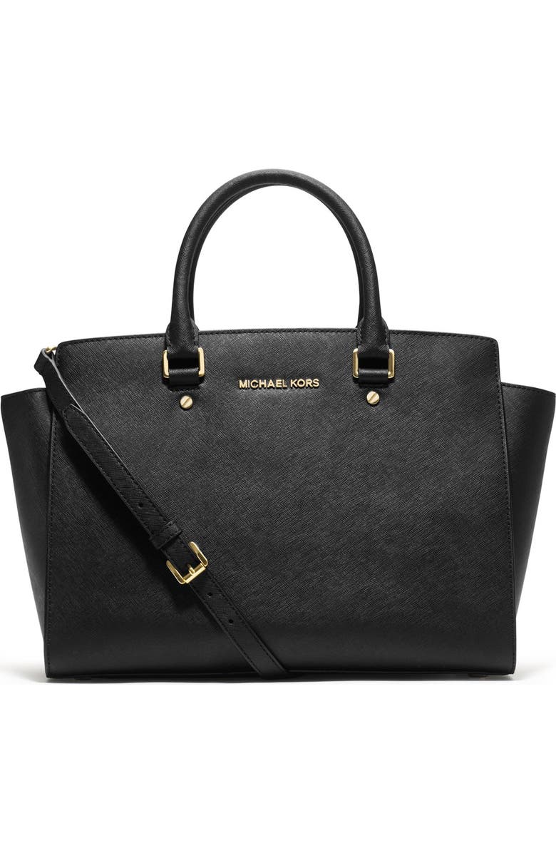 MICHAEL Michael Kors 'Large Selma' Zip-Top Satchel, Main, color,
