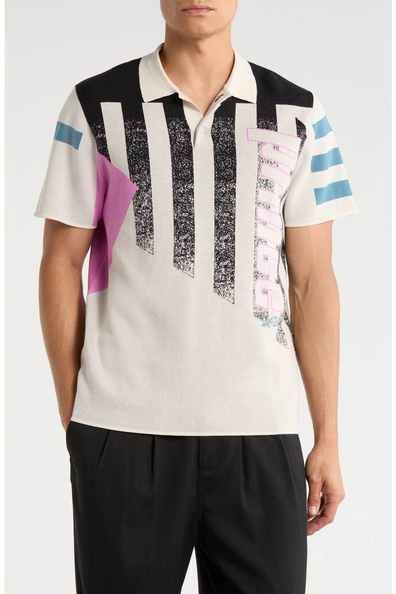 x Prince™ Cotton Intarsia Polo, Main, color, LIGHT IVORY