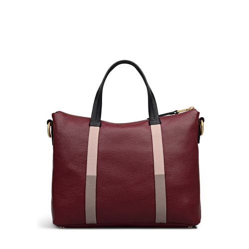 Radley Waterloo Way Medium Ziptop Satchel Bag In Burgundy