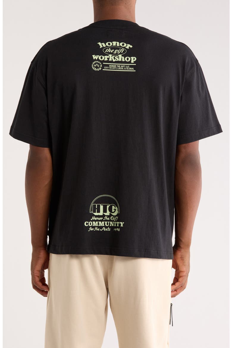 Why Not Oversize Cotton T-Shirt, Alternate, color, BLACK