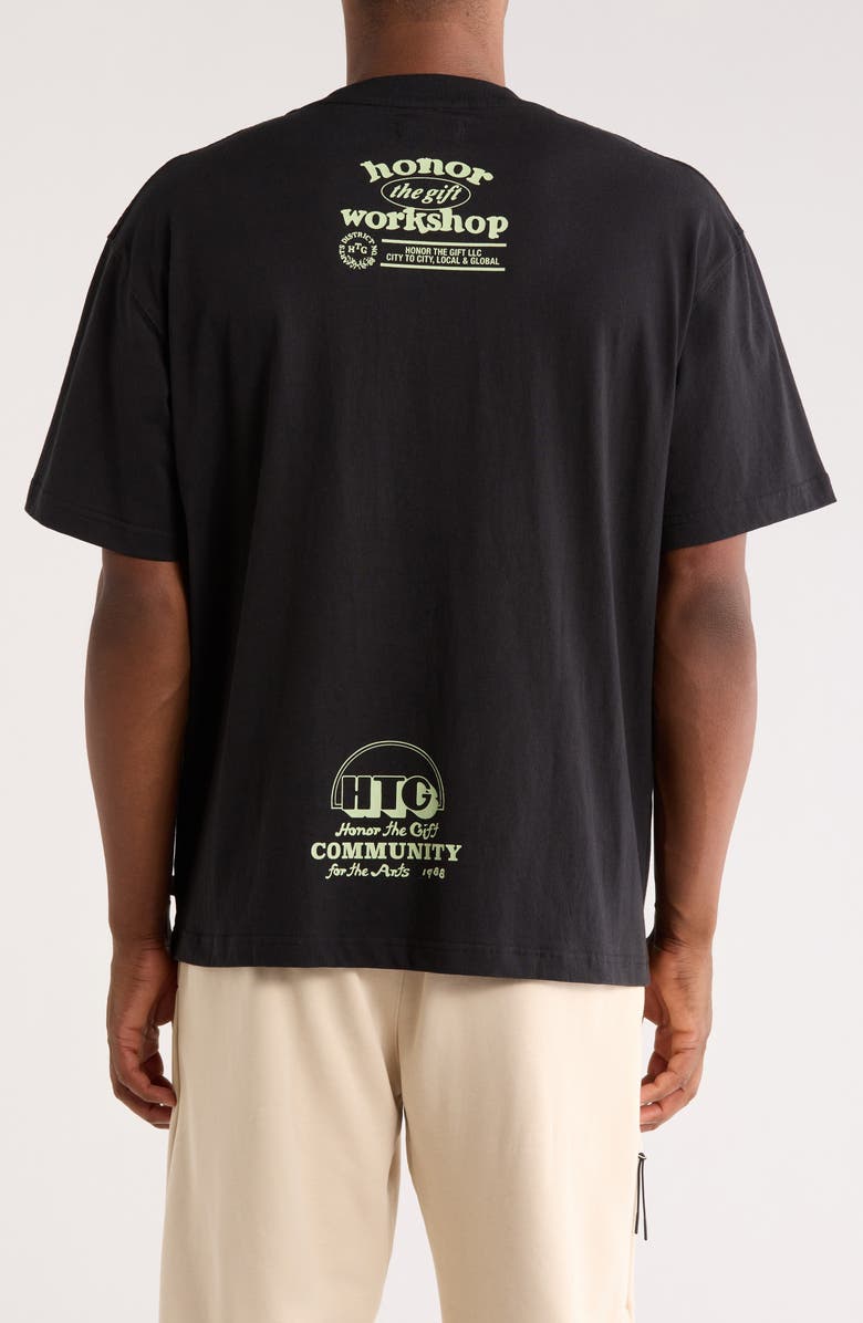 HONOR THE GIFT Why Not Oversize Cotton T-Shirt, Alternate, color, Black