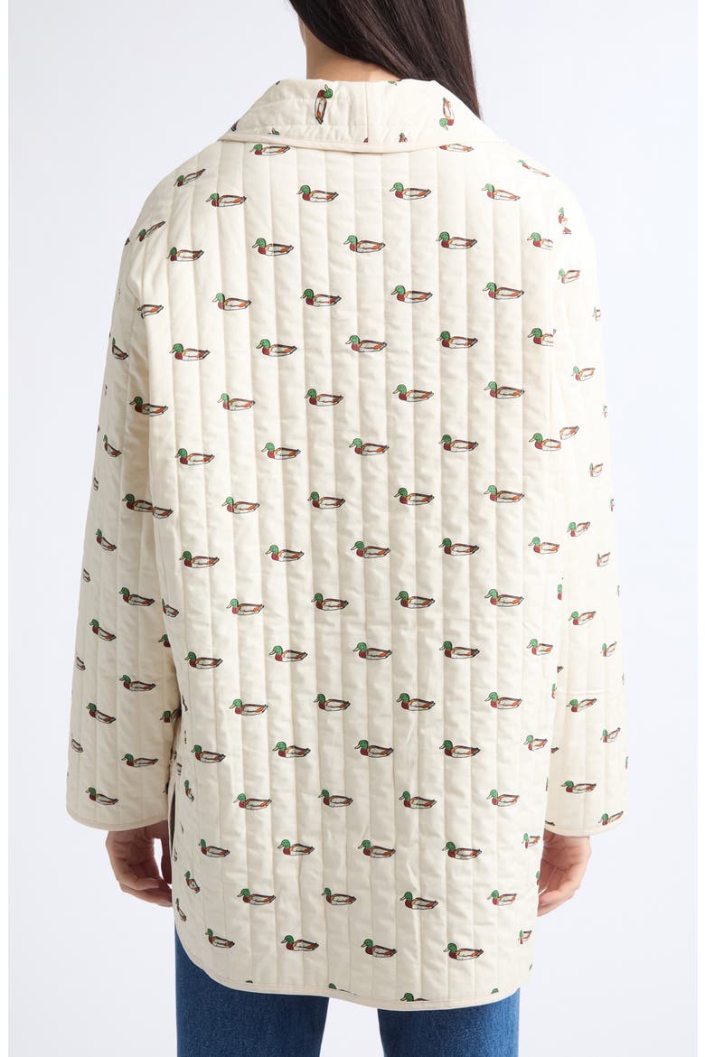 Arnie Mallard Print Quilted Jacket, Alternate, color, IVORY