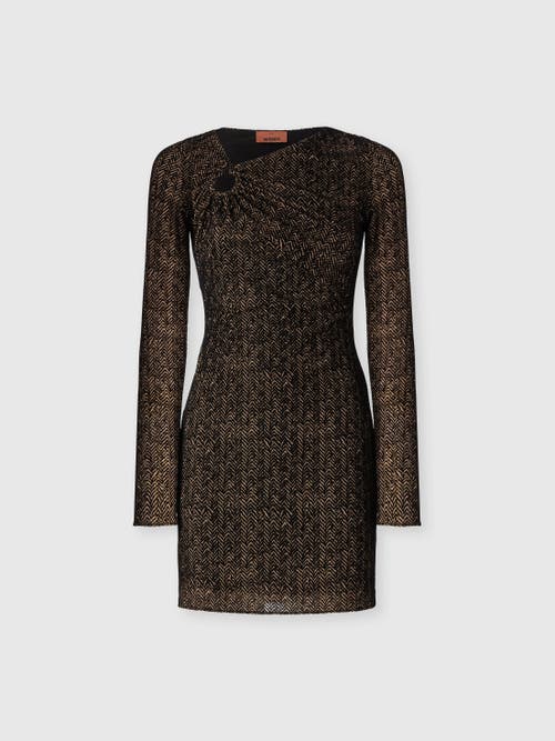 Missoni Tulle Mini-dress With Gathered Neckline In Brown