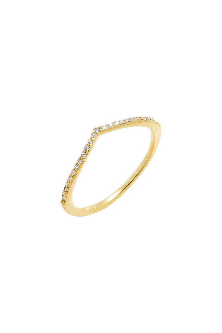 Pavé Chevron Ring, Main, color, Gold