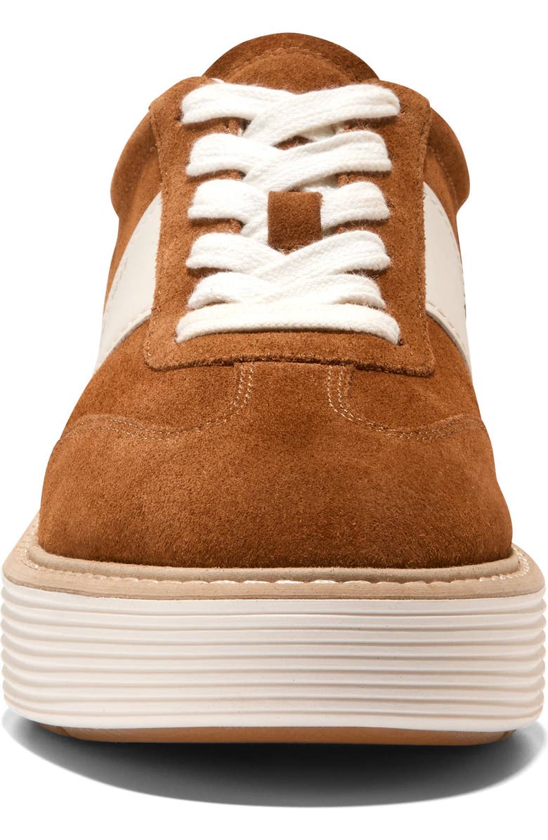 Cole Haan ØriginalGrand Max Platform Sneaker, Alternate, color, Tobacco Suede / Ivory Leather