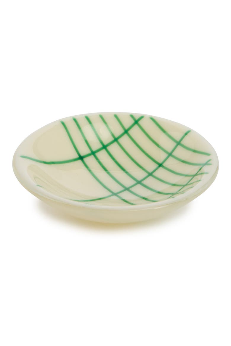 Glass Bowl, Main, color, IVORY/ GREEN