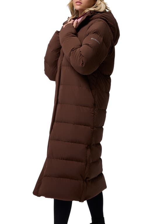 Columbia Amaze Water Repellent 650 Fill Power Down Puffer Coat In Burgundy
