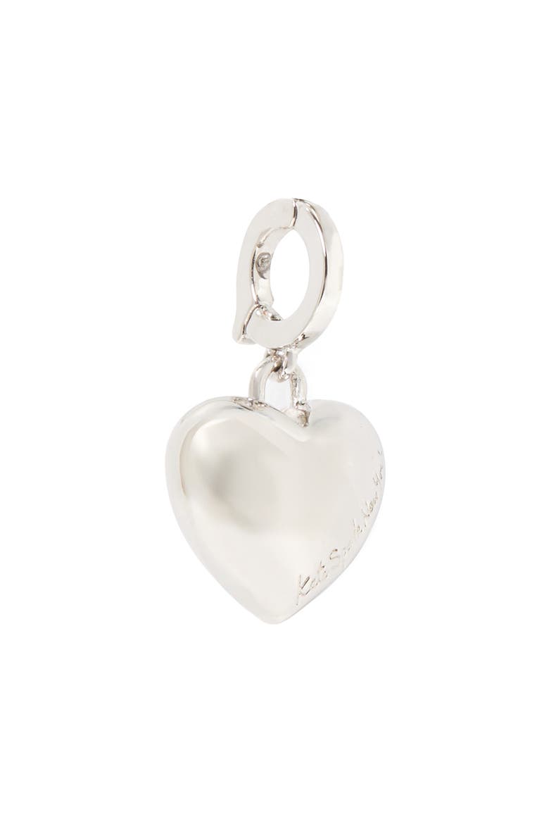 heart charm, Alternate, color, SILVER