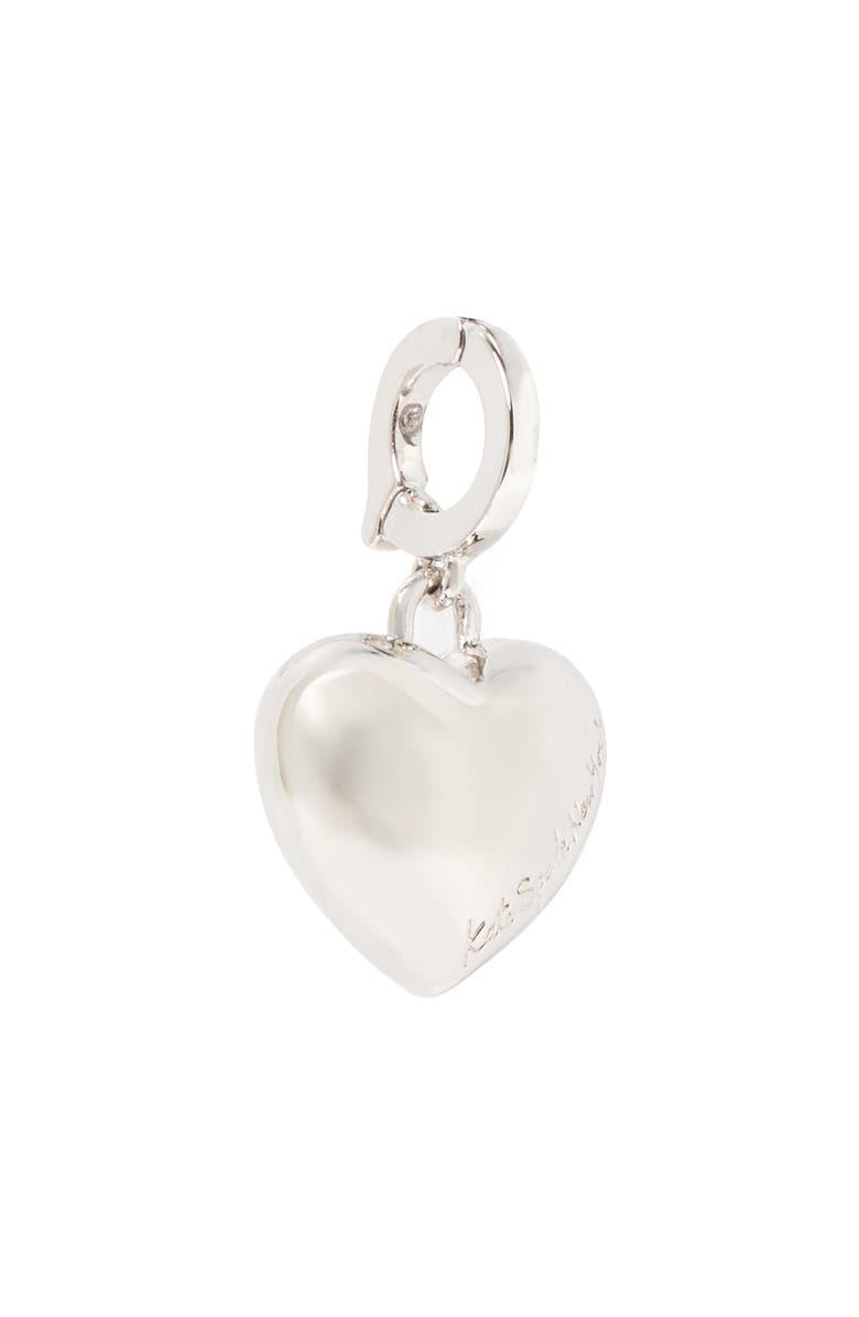 Kate Spade New York heart charm, Alternate, color, Silver