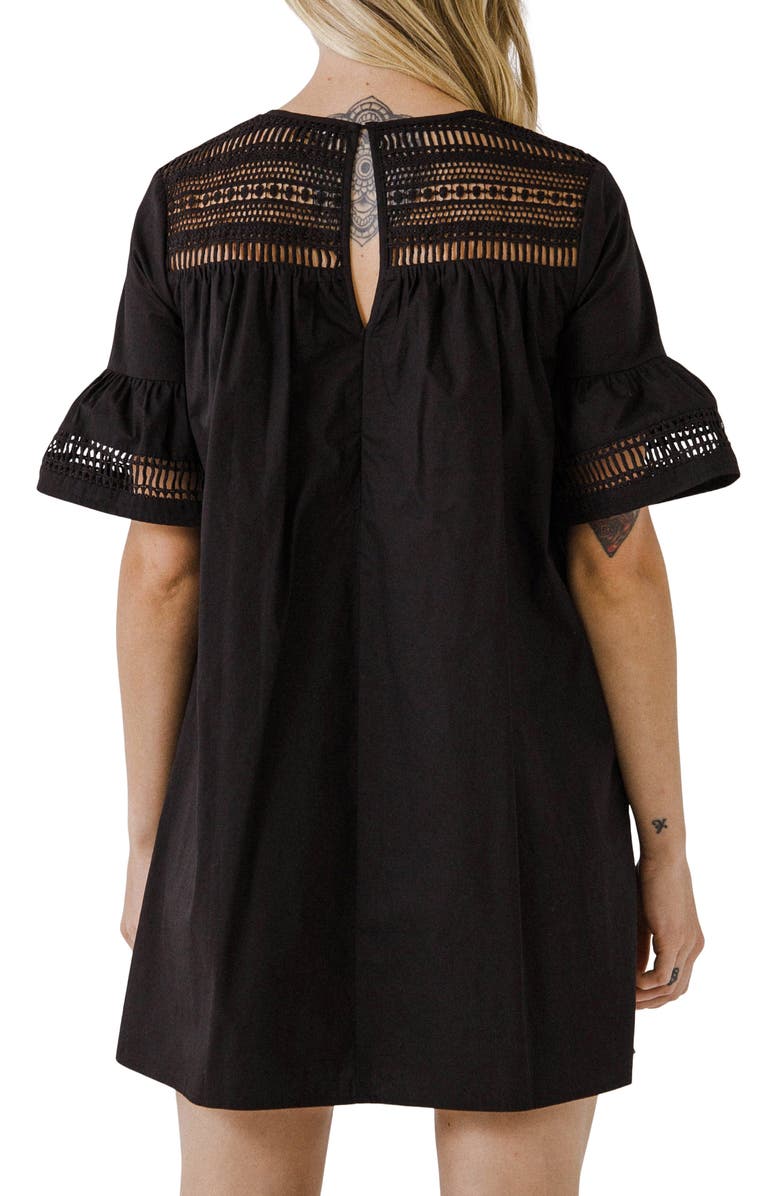 English Factory Lace Trim Shift Dress, Alternate, color,