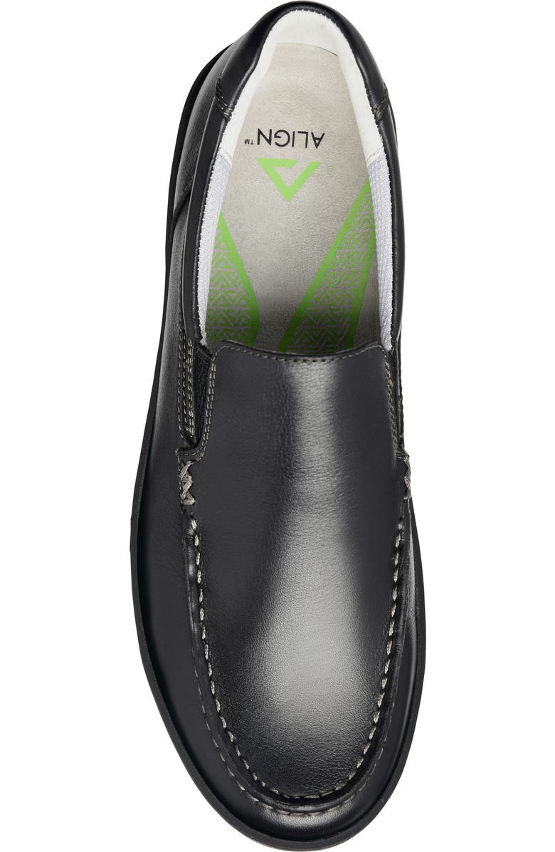 Align Trayton Leather Loafer Sneaker - Wide Width Available, Alternate, color, Black