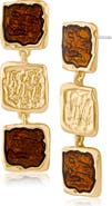 JARDIN Sculpted Enamel Linear Drop Earrings (Nordstrom Exclusive)