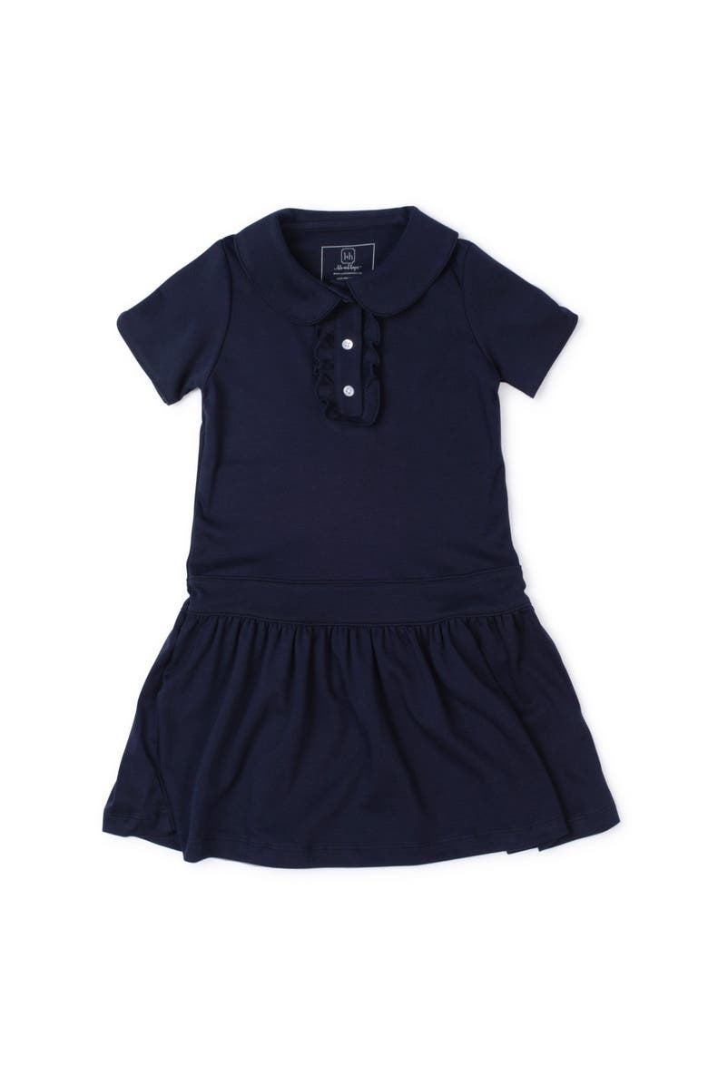 Lila and Hayes Sydney Girls' Dress, Main, color, Navy