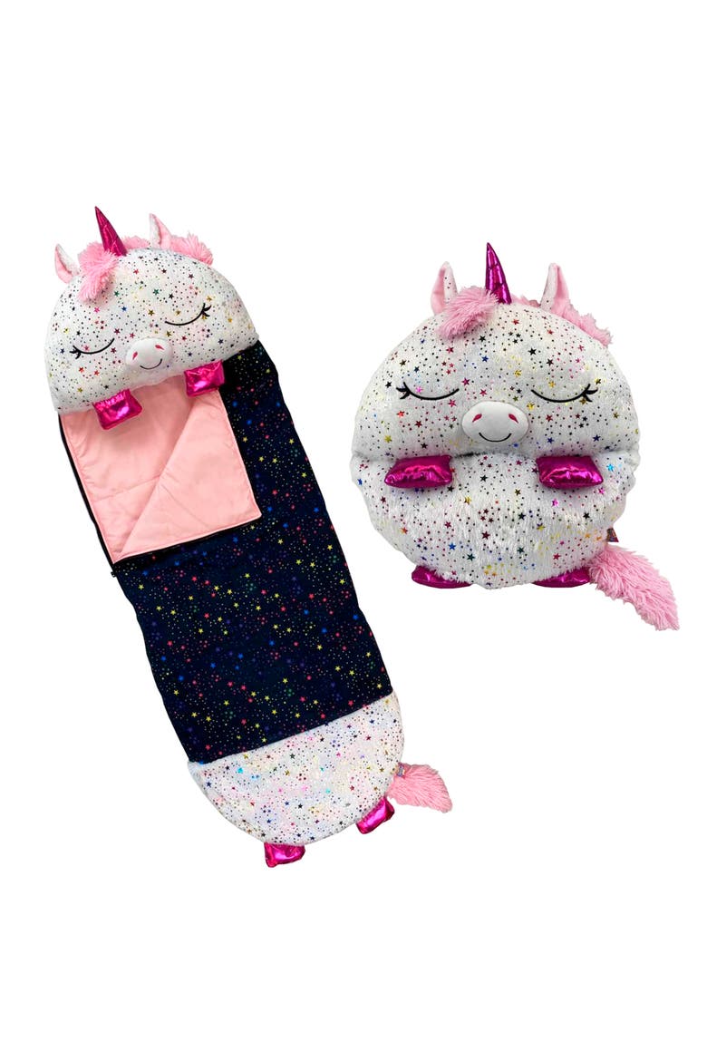 Pillow & Sleepy Sack Large Shimmer Unicorn 7+, Alternate, color, Multicolored