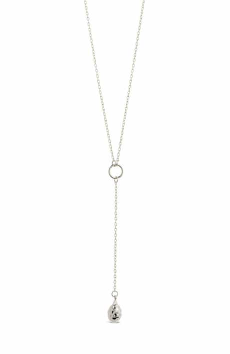 Sterling Forever Lee Molten Teardrop Y-Necklace
