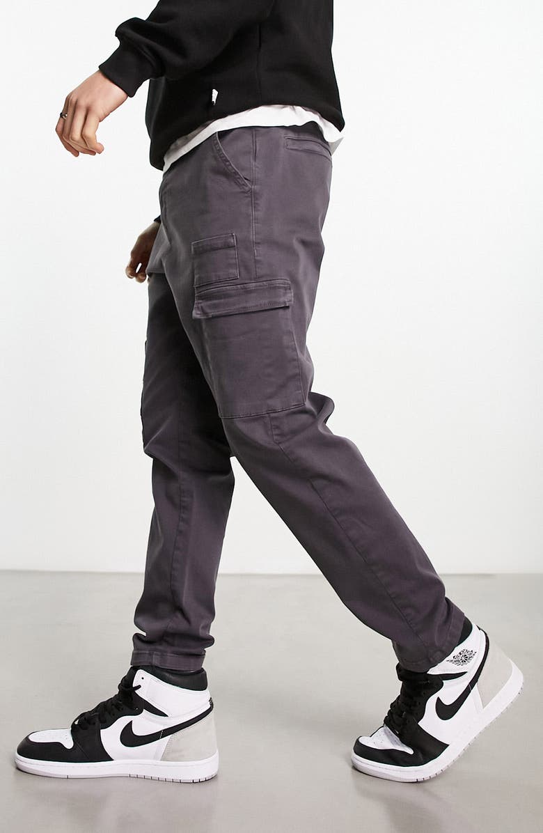ASOS DESIGN Tapered Cargo Trousers, Alternate, color, 