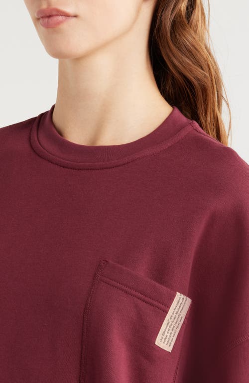 Lunya Silksweats Reversible Pocket Sweatshirt In Calliope Wine