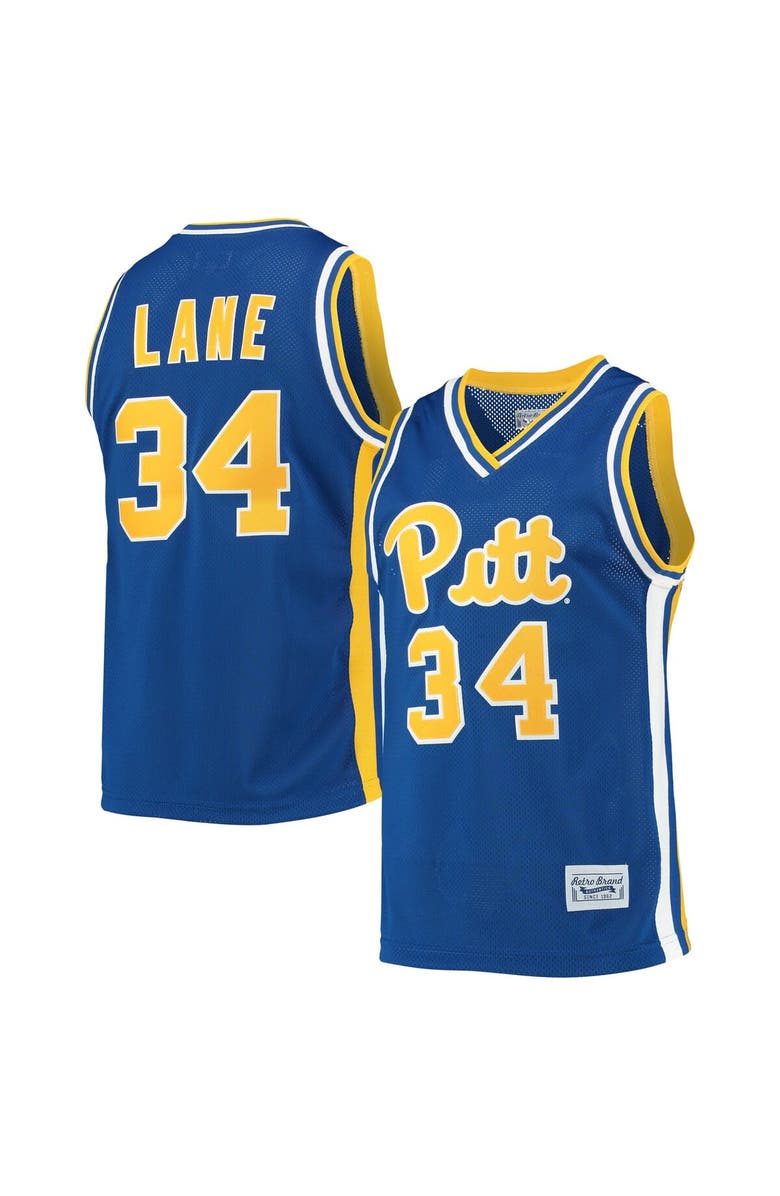 Retro Brand Men's Original Retro Brand Jerome Lane Royal Pitt Panthers Alumni Commemorative Classic Basketball Jersey, Main, color, 
