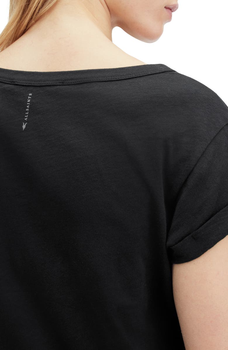 AllSaints Anna V-Neck Cotton T-Shirt, Alternate, color, 