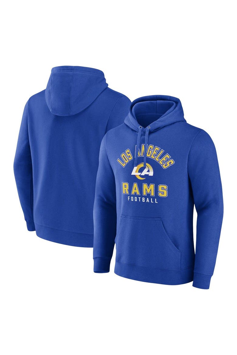Men's Fanatics Branded  Royal Los Angeles Rams Between the Pylons Pullover Hoodie, Main, color, Royal