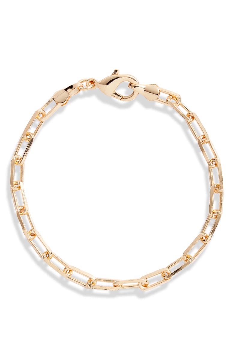 SHYMI Paper Clip Chain Bracelet, Main, color, Gold