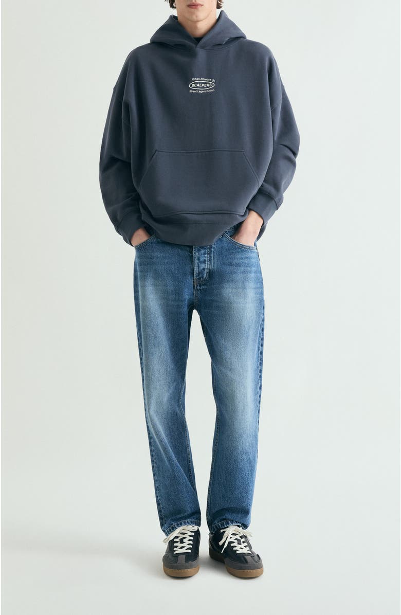 Scalpers Oversized Hoodie, Alternate, color, Darknavy