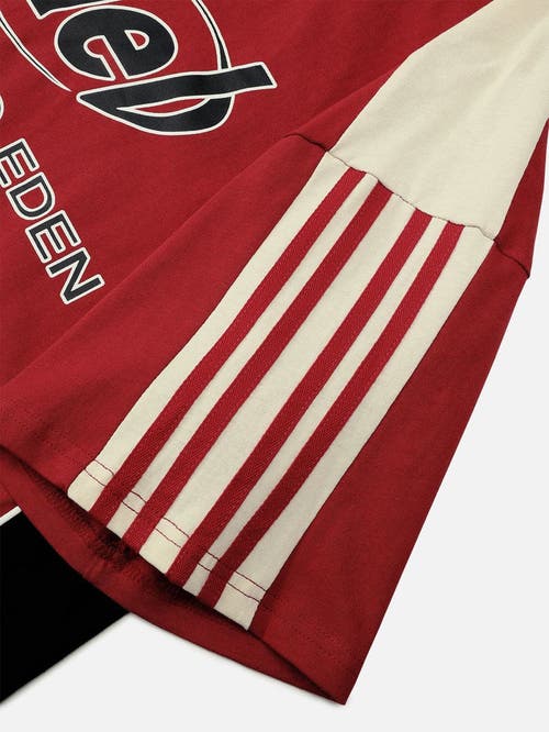 Aelfric Eden Color Block Speedway Tee In Red