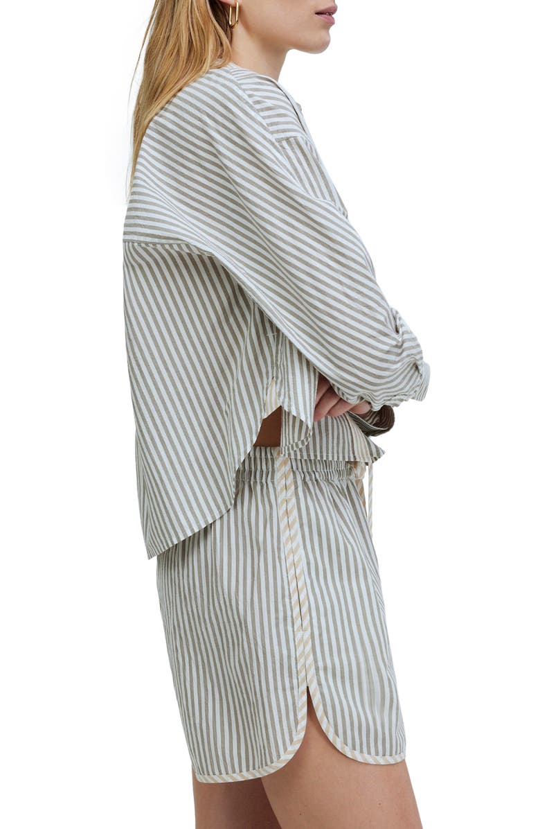 Madewell Flap Pocket Cotton Poplin Crop Button-Up Shirt, Alternate, color, 