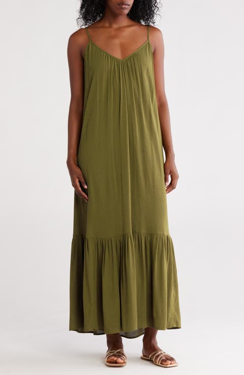 Gauze Tiered Maxi Dress