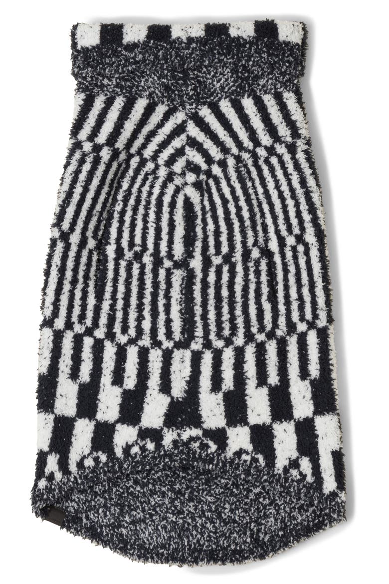 CozyChic™ Abstract Check Dog Sweater, Alternate, color, HE PEARL-INDIGO