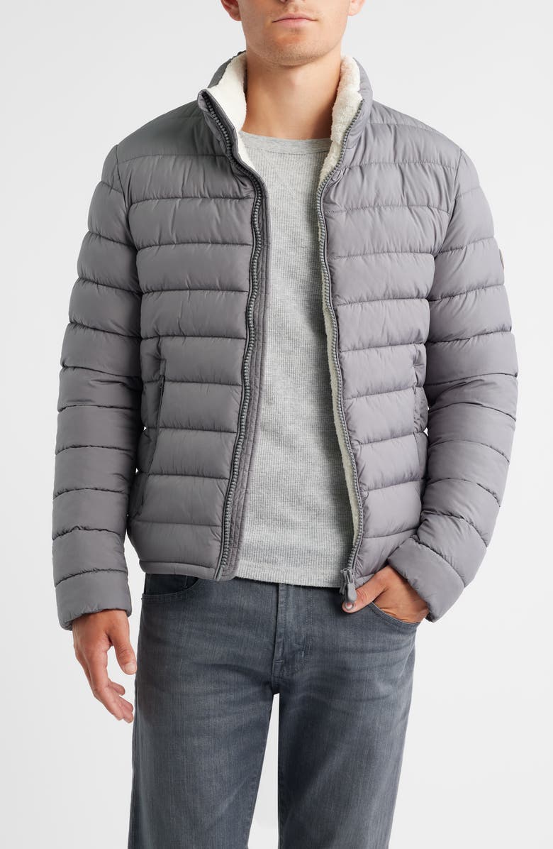 Save The Duck Conan Quilted Water Resistant Jacket, Main, color, Mid Grey