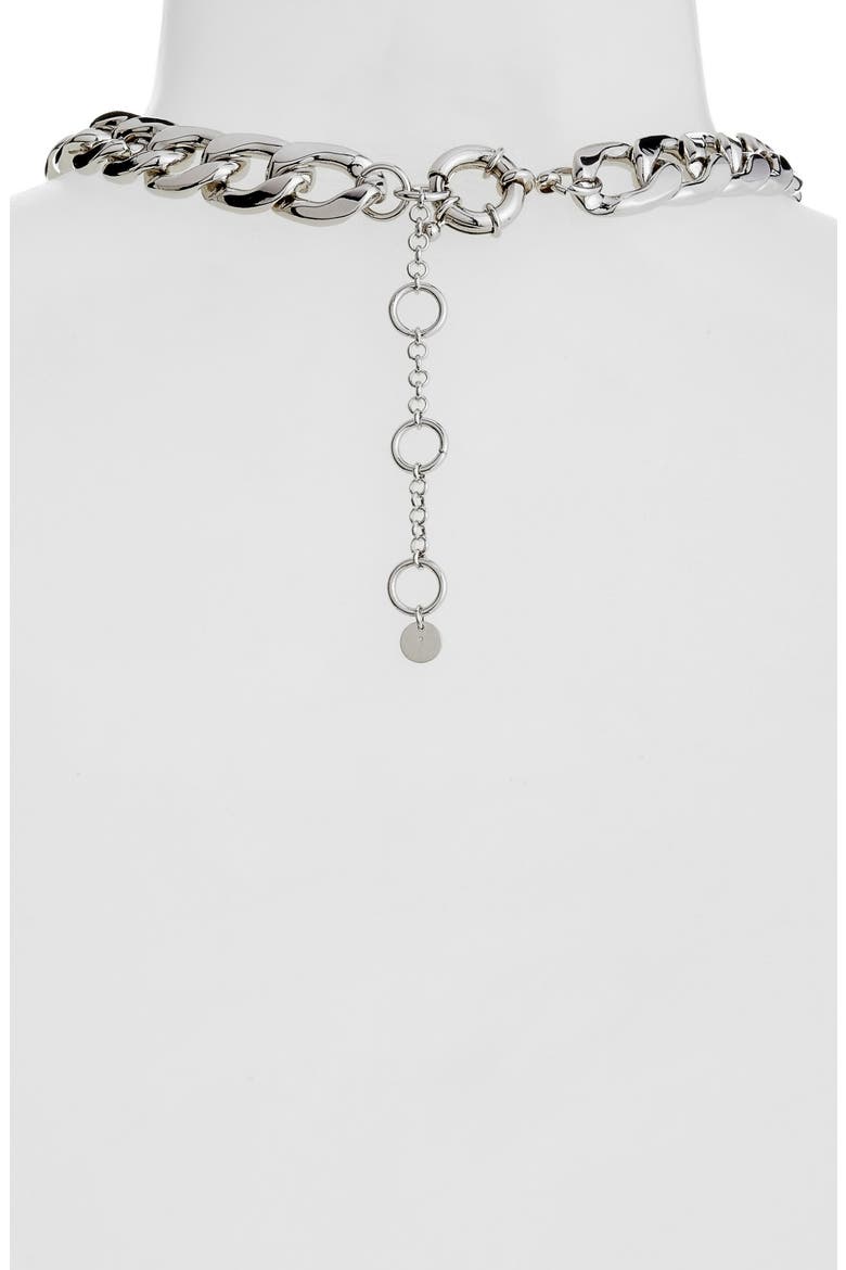 Large Chain Collar Necklace (Nordstrom Exclusive), Alternate, color, RHODIUM