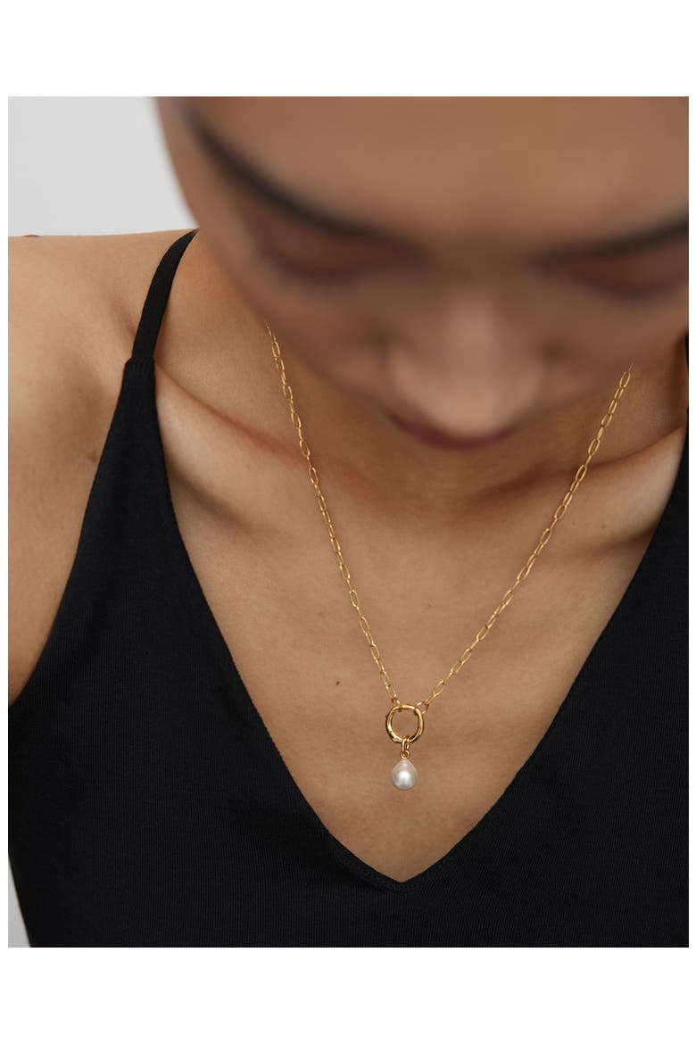 Oval Link Chain Charm Necklace, Alternate, color, 18K GOLD VERMEIL