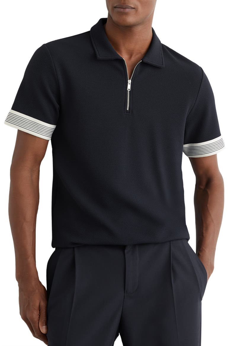 Bruno Quarter Zip Polo, Main, color, NAVY