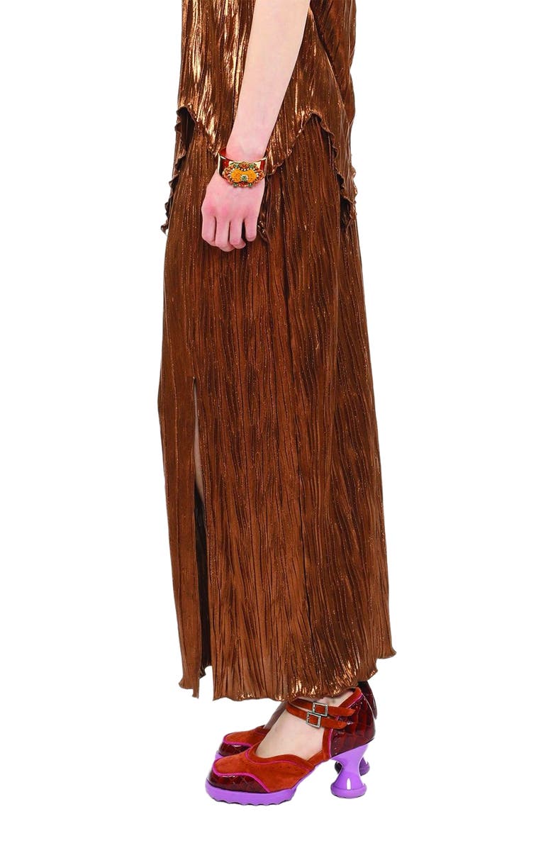 Anna Sui Fortuny Pleats Skirt, Alternate, color, Bronze