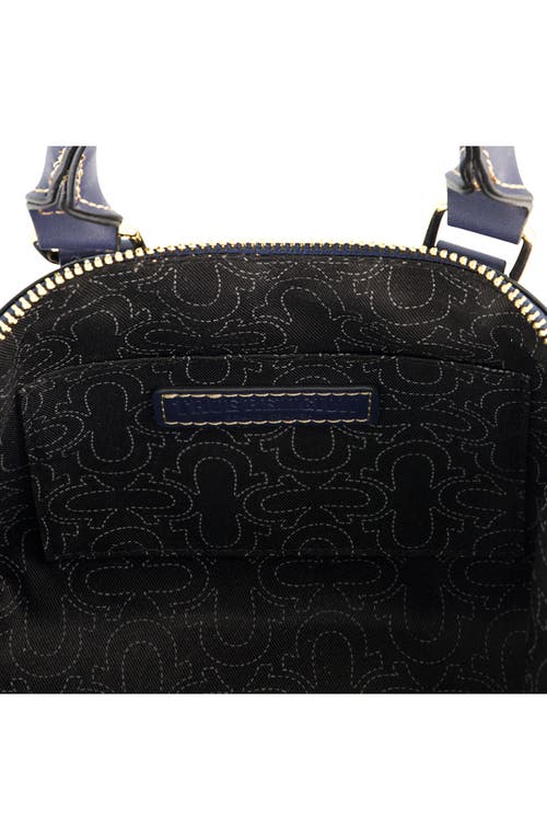 TRUE RELIGION TRUE RELIGION FRAYED DENIM MINI SATCHEL BAG